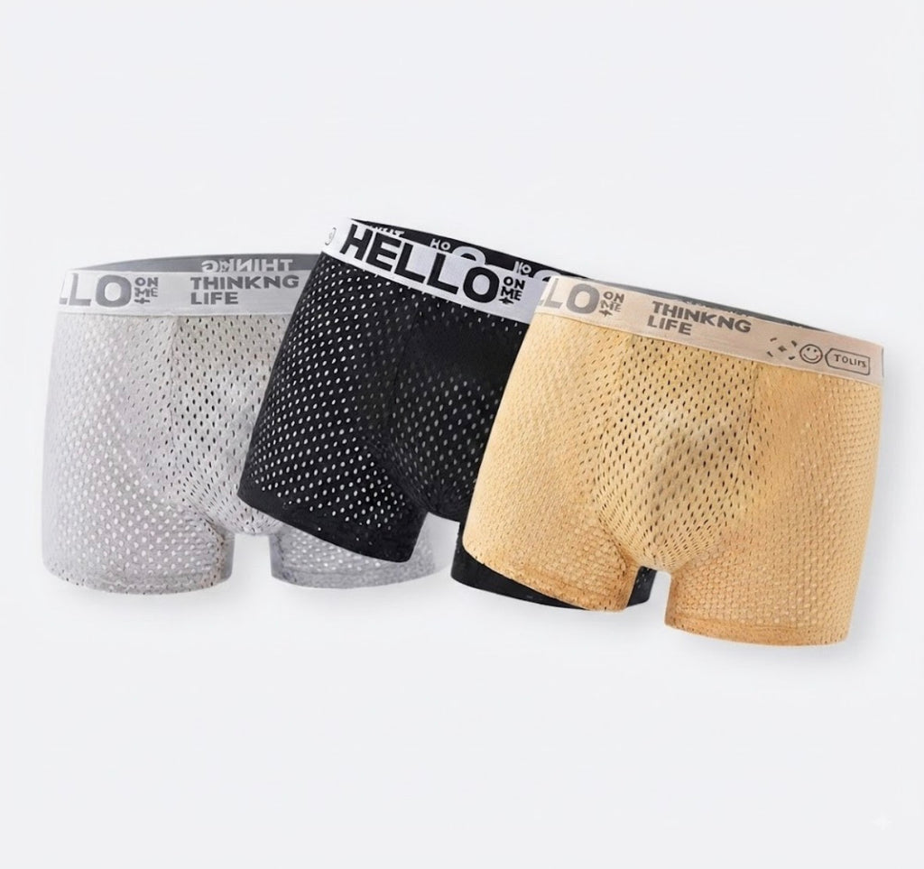 Lot de 3 Boxers Homme "Ice-fresh" – Confort Sportif & Fraîcheur Absolue (Taille M)
