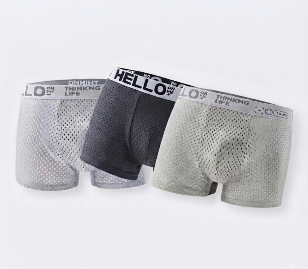 Lot de 3 Boxers Homme "Ice-fresh" – Confort Sportif & Fraîcheur Absolue (Taille M)