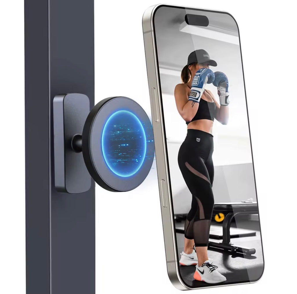 Soporte magnético universal para teléfono para gimnasio y actividades (N52, rotación 360°)