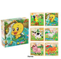 Puzzle Cubes 3D Éducatif – 6 Puzzles en 1 pour Enfants (9 Blocs)