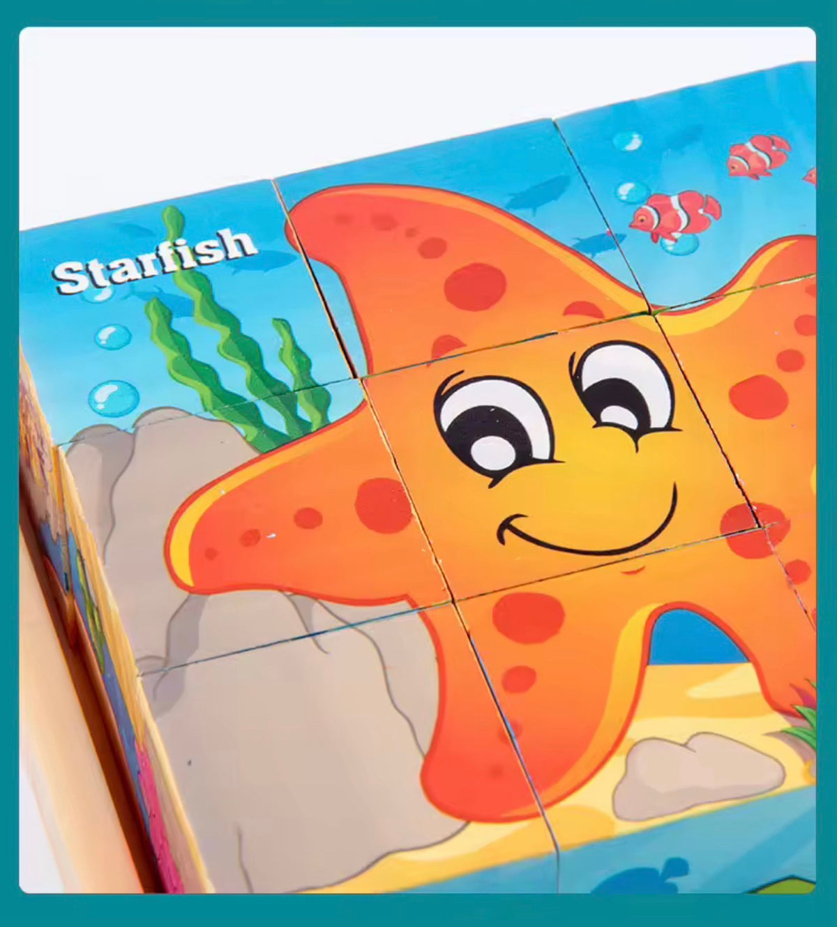 Puzzle Cubes 3D Éducatif – 6 Puzzles en 1 pour Enfants (9 Blocs)