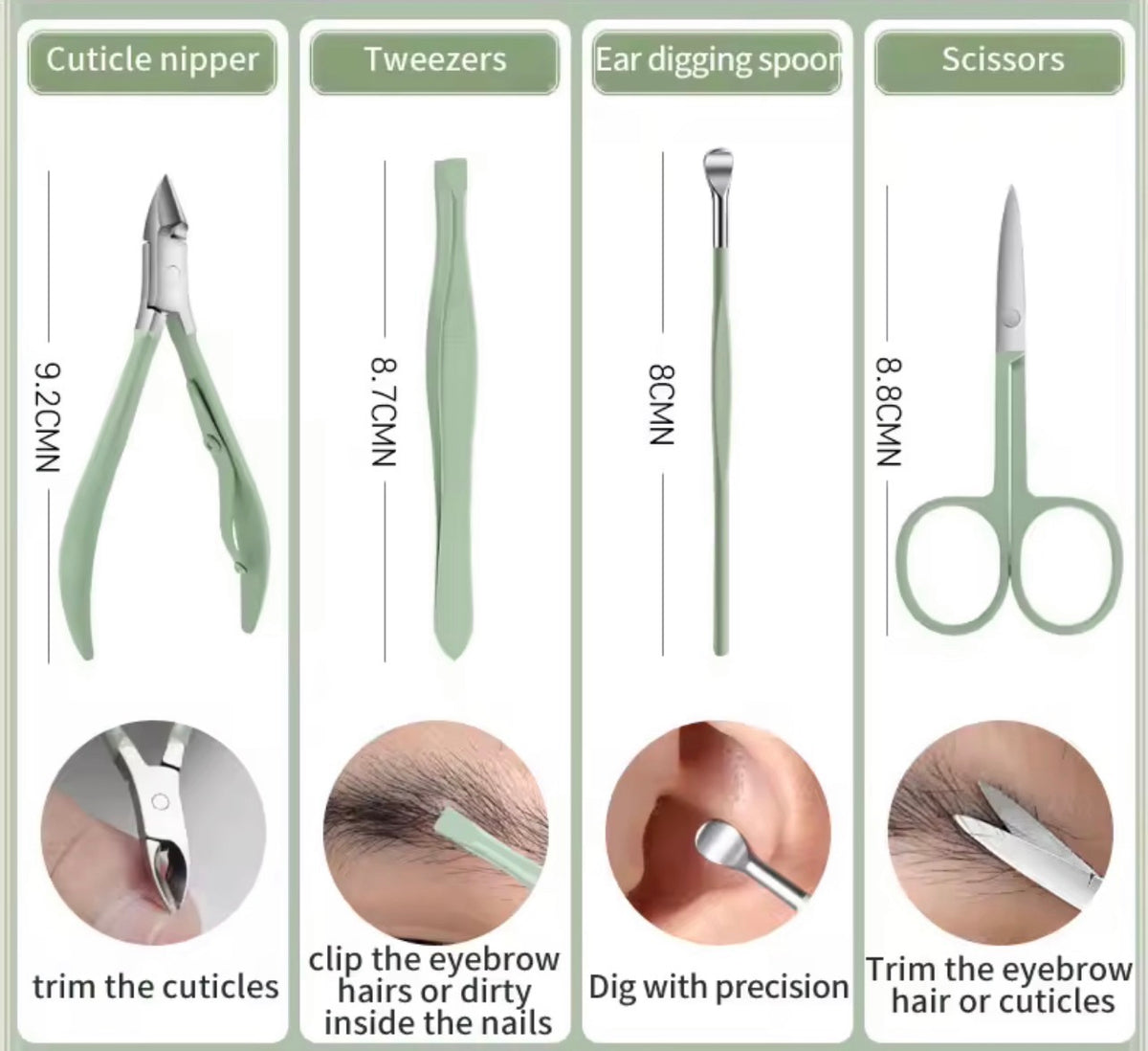 Kit de Manucure et Pédicure Professionnel 18 en 1 — Trousse de Soin Complète en Acier Inoxydable avec Étui Rigide