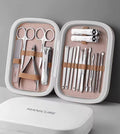 Kit de Manucure et Pédicure Professionnel 18 en 1 — Trousse de Soin Complète en Acier Inoxydable avec Étui Rigide