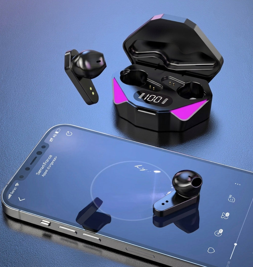 Écouteurs Sans Fil TWS X15 - Bluetooth, Mode Gaming Faible Latence & Boîtier à Affichage LED