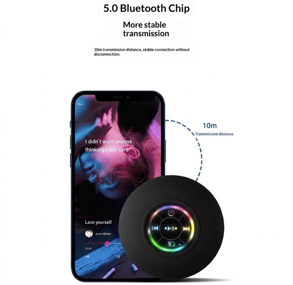 Haut-parleur Bluetooth Portable Étanche IPX4 YISIWEI YX025 - 5W, Micro Intégré, Lumières RVB & Support Carte Mémoire