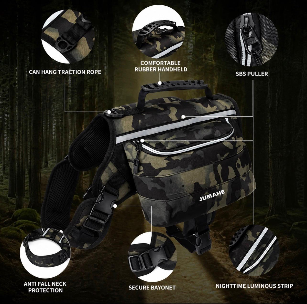 Nylon Dog Backpack Harness – Comfort, Safety, and Practicality